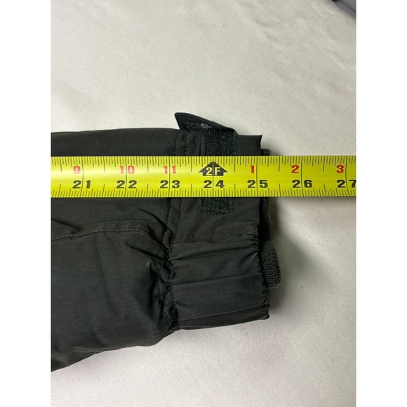 LL Bean Womens Parka Jacket Hooded Faux Fur Lined Olive Green Size Large - Picture 9 of 9